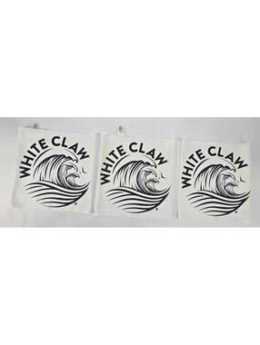 Lot of 3 White Claw Cooling Towels White Wave Logo Sports Gym Beach Towels